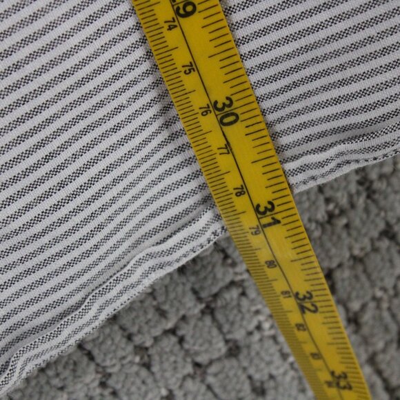 Molokai Surf Shirt Mens 2XL Gray Striped Button Down Long Sleeve Collared - Picture 7 of 7